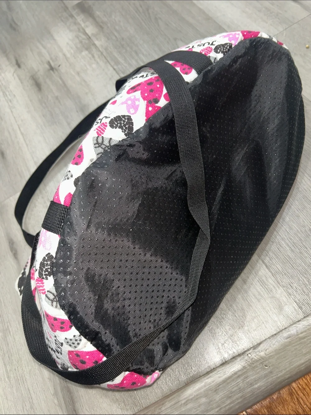 Pink Heart Print Canvas Pet Carrier Sling Bag
